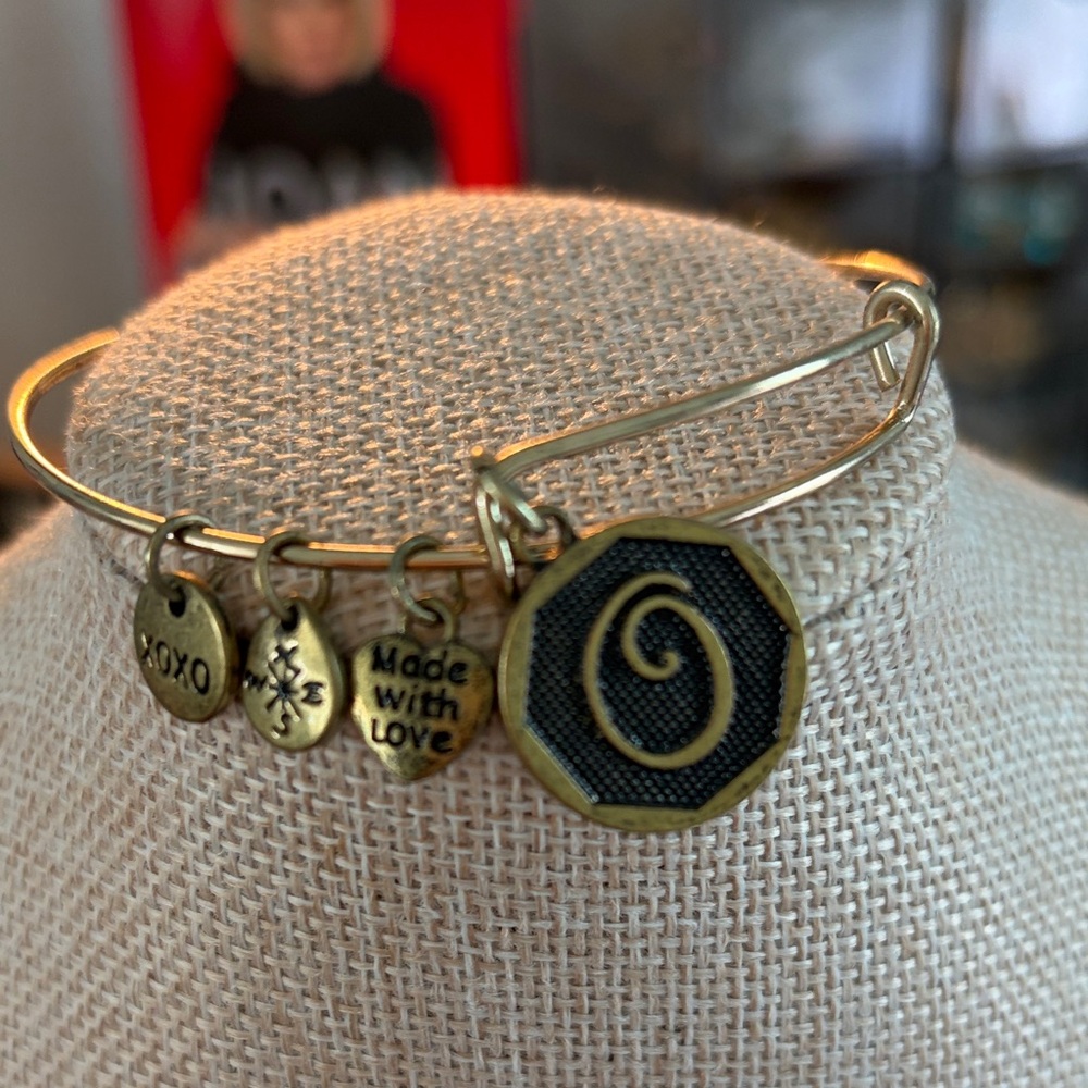 Alex and Ani Gold-tone Initial Bracelet
